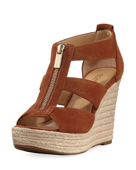 michael kors wedge tennis shoes|Michael Kors suede wedge sandals.